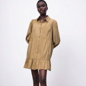 Zara Shirt Dress long Sleeve clothing